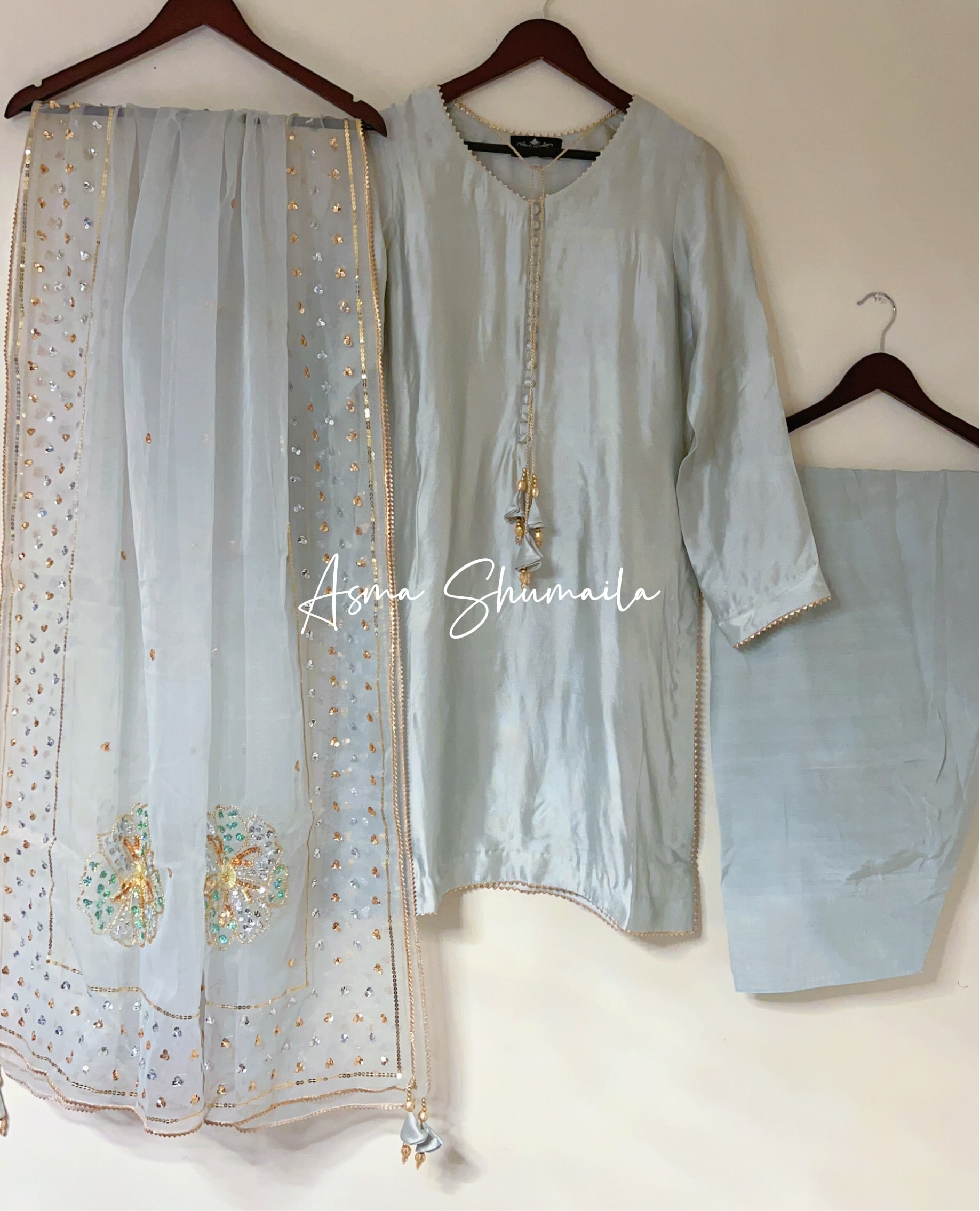 Silver Farshi Shalwar