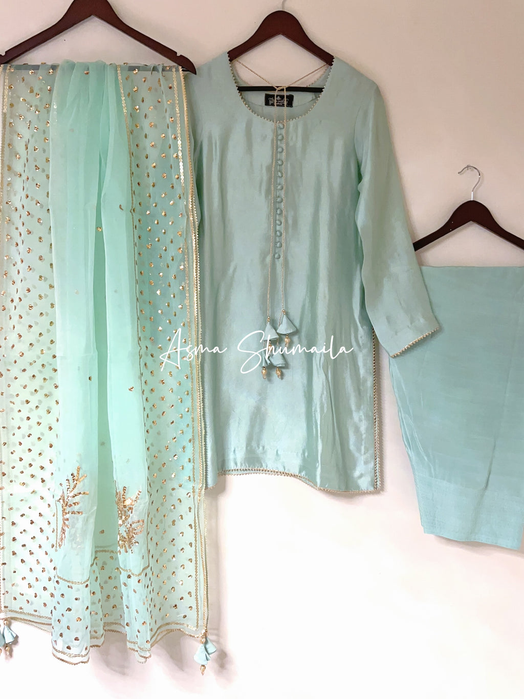 Aqua Farshi Shalwar