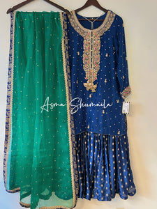 Royal blue Gharara