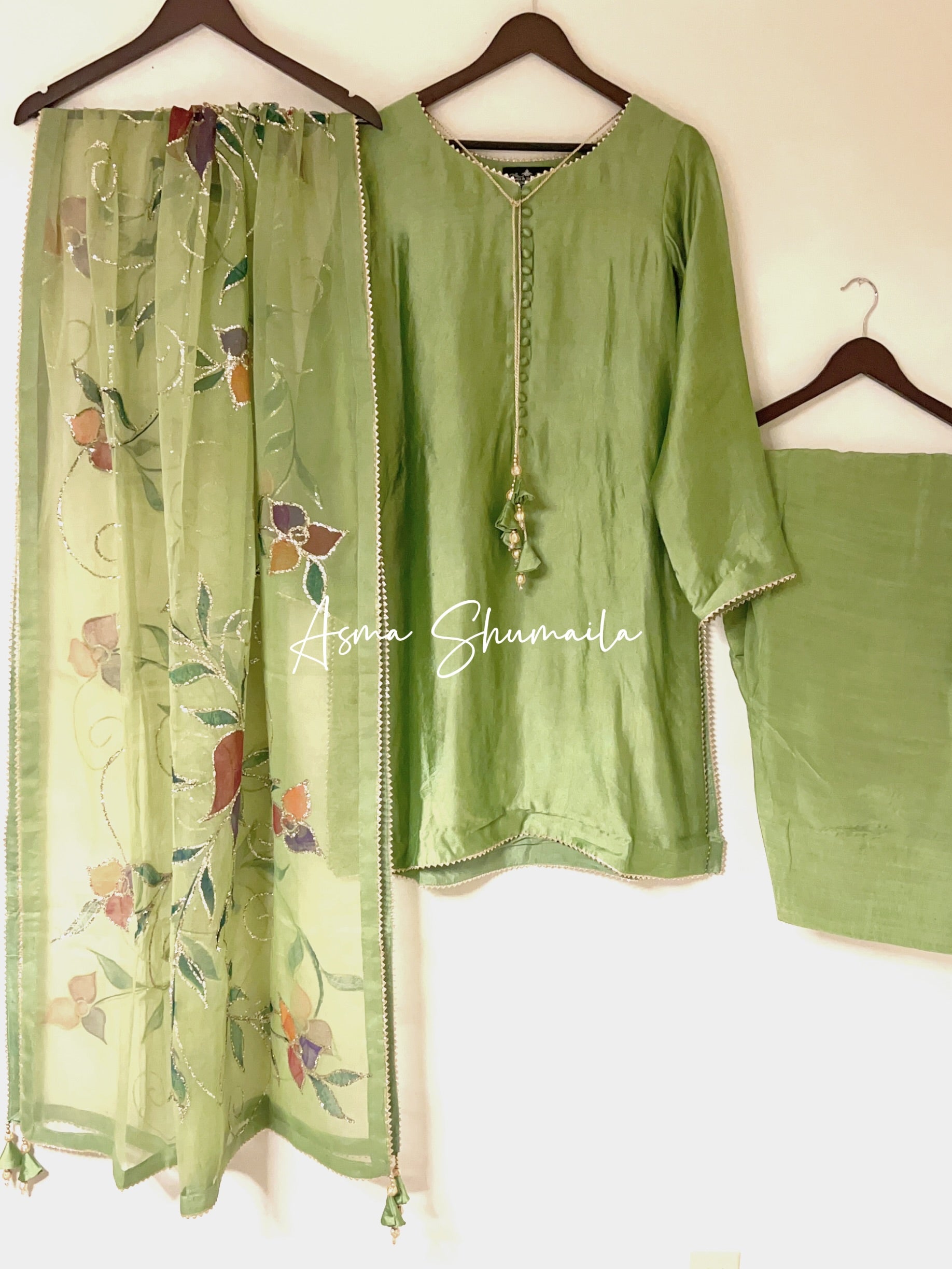 Green Farshi Shalwar