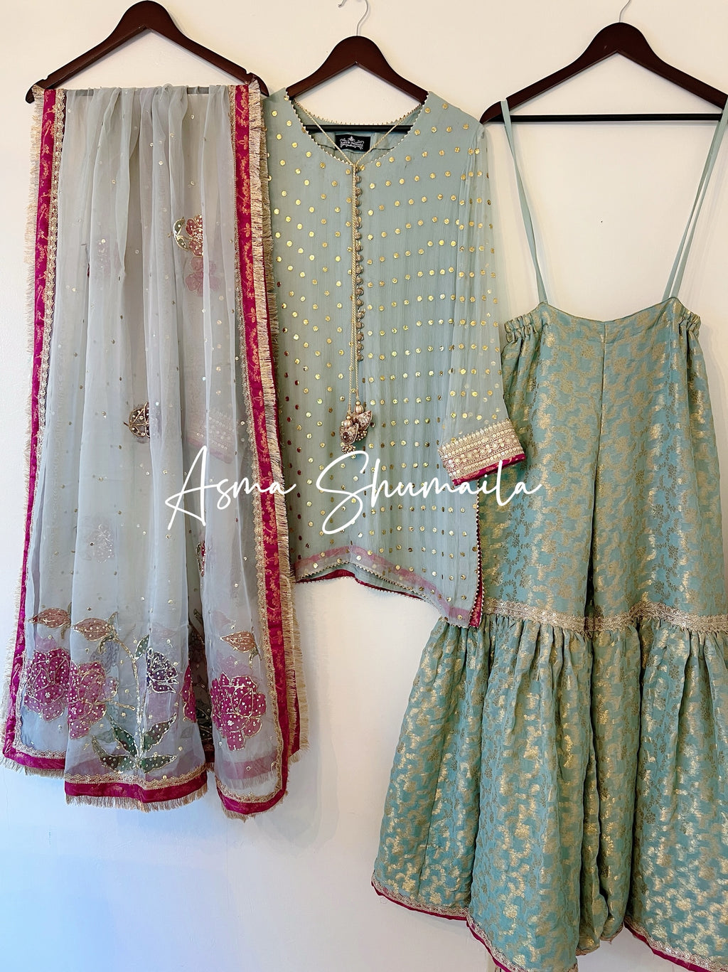 Kaamdani with hand painted dupatta