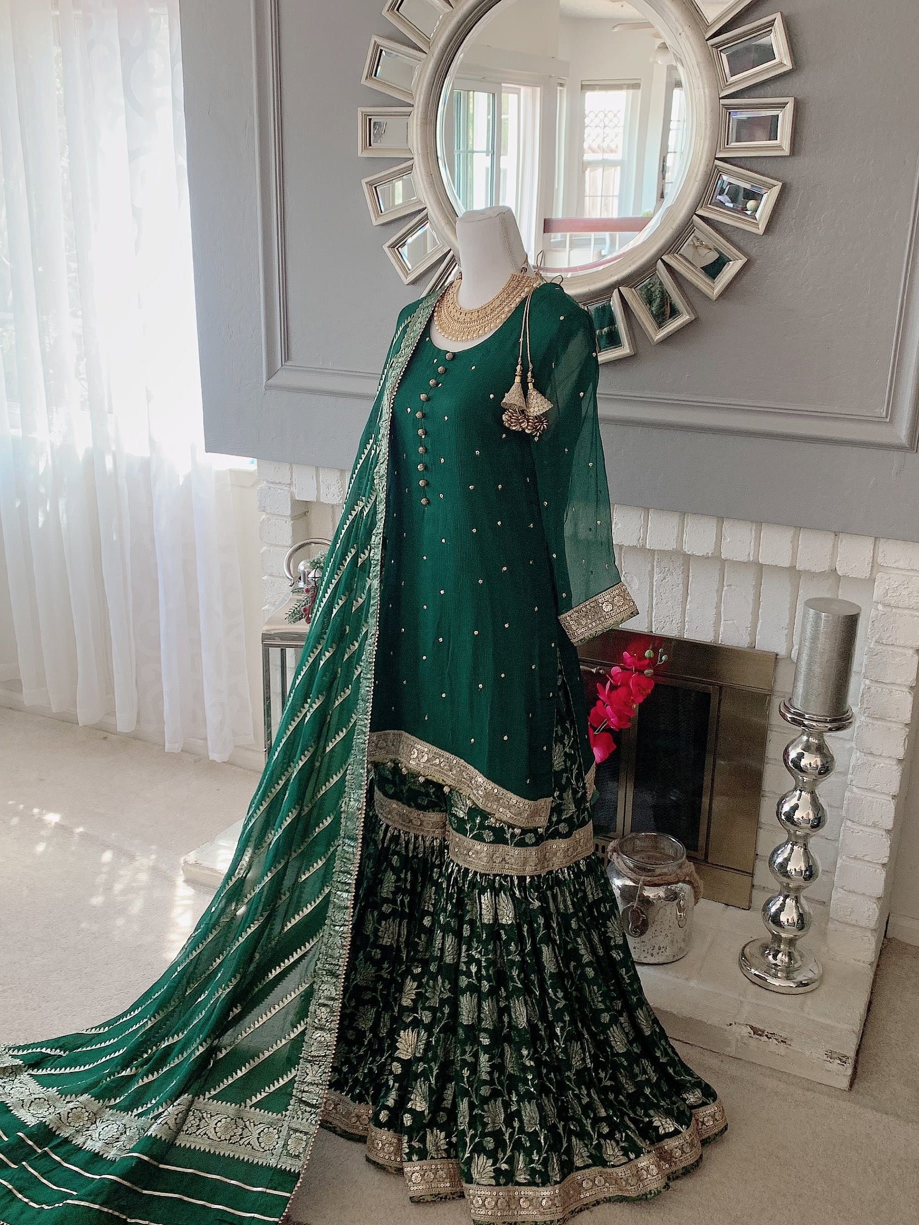 Green Gharara Asma and Shumaila Green Gharara Asma and Shumaila