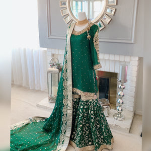 Green Nikah Outfit Asma and Shumaila Green Nikah Outfit Asma and Shumaila