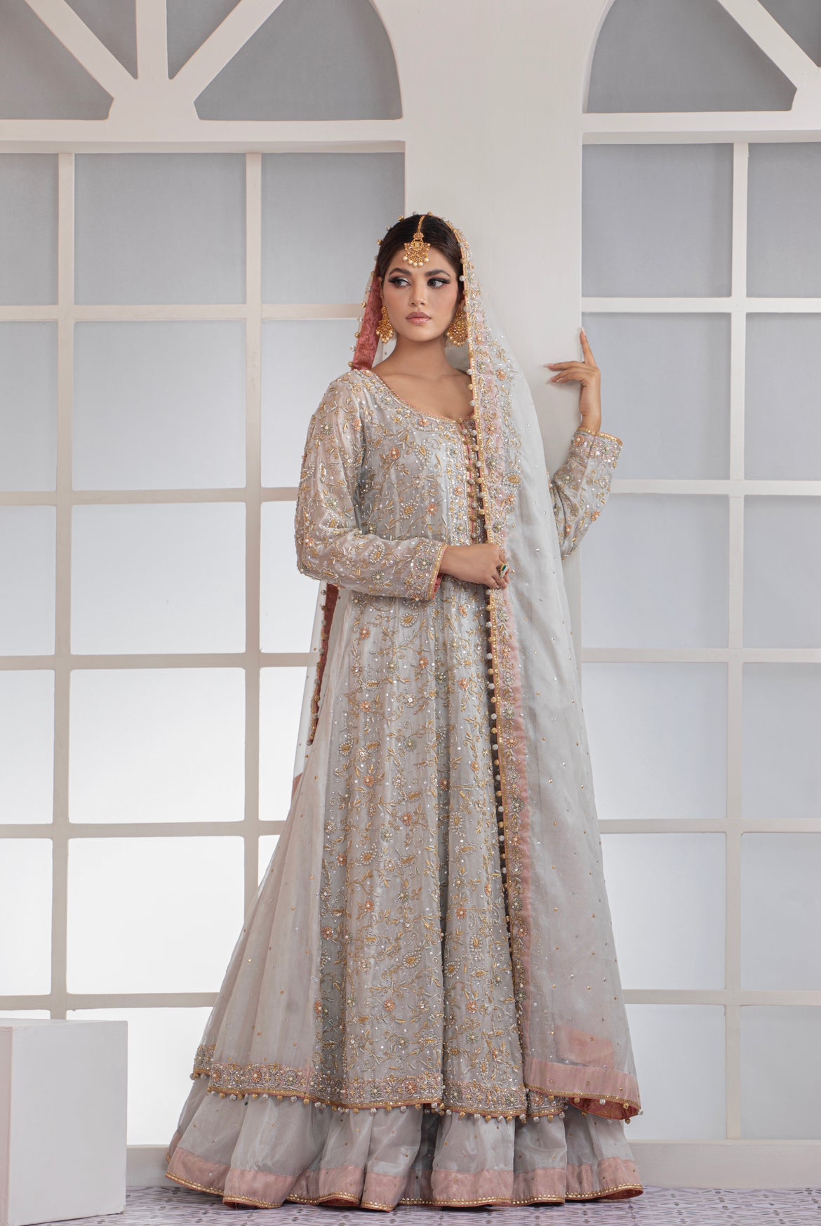 Silver Pakistani Bridal Asma and Shumaila Silver Pakistani Bridal Asma and Shumaila
