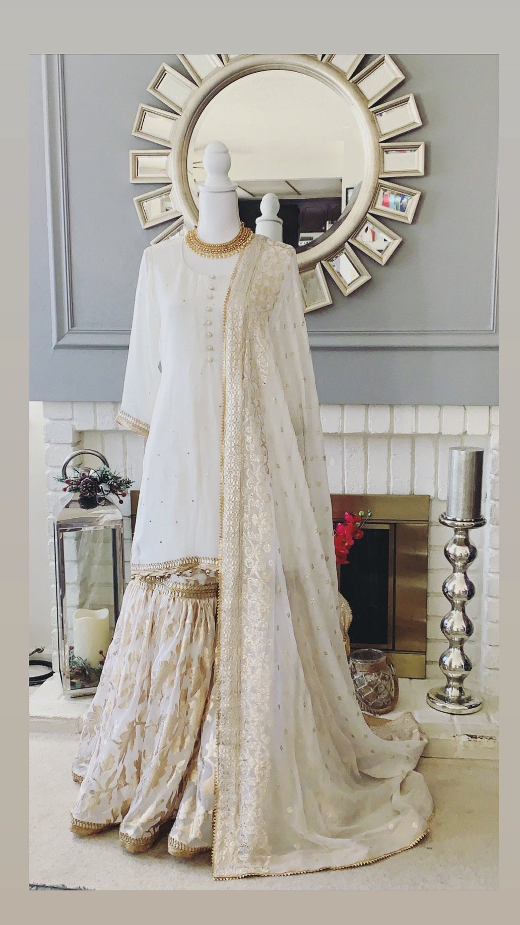 Gold Nikkah Gharara Asma and Shumaila Gold Nikkah Gharara Asma and Shumaila